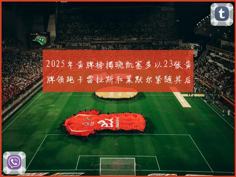 2025年黄牌榜揭晓凯塞多以23张黄牌领跑卡雷拉斯和莱默尔紧随其后